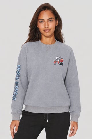 Women Loose Fit Long Sleeve Outdoor Sweatshirt, Grey