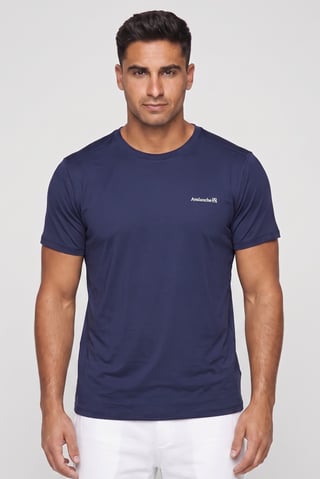 Men Sportswear Fit Short Sleeve Outdoor T-Shirt, Navy