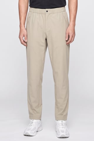 Men Sportswear Fit Outdoor Track Pants, Beige