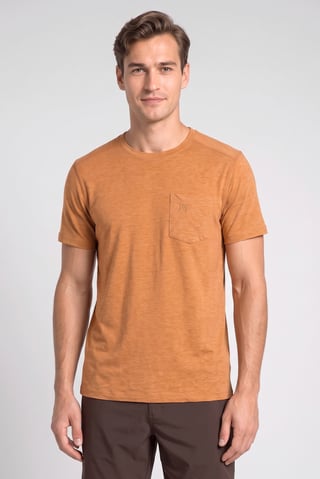 Men Sportswear Fit Short Sleeve Outdoor T-Shirt, Heather Rust