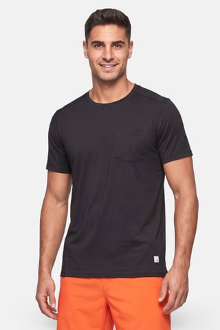 Men Sportswear Fit Short Sleeve Outdoor T-Shirt, Black