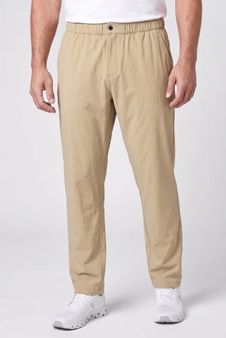 Men Sportswear Fit Solid Outdoor Pants, Beige