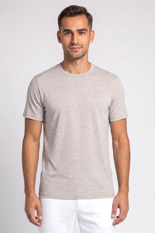 Men Sportswear Fit Short Sleeve Outdoor T-Shirt, Grey