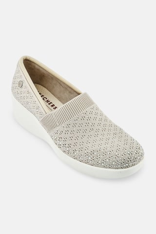 Women Reflection Slip On Outdoor Shoes, Light Grey