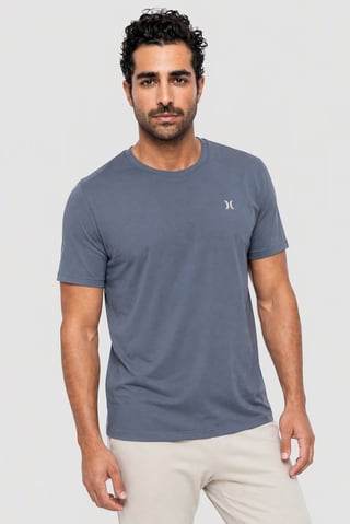 Men Sportswear Fit Short Sleeve Outdoor T-Shirt, Slate Blue