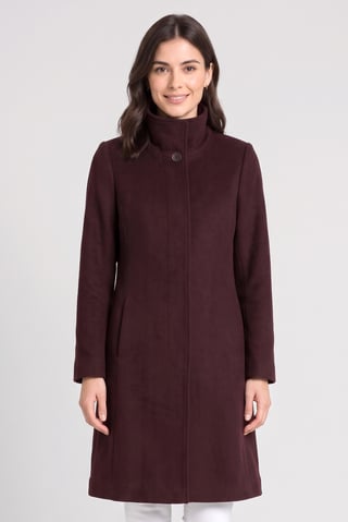 Women Textured Trench Coat, Maroon