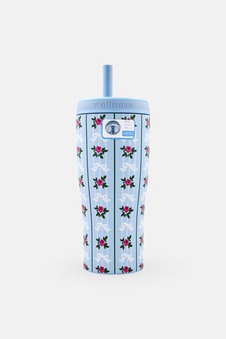 Stainless Steel Vacuum Insulated Tumbler With Straw 590ml, Multicolor