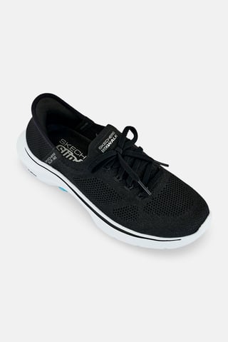 Women Go Walk 7 Lace Up Walking Shoes, Black