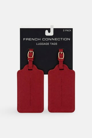 2 Pieces Luggage Tags, Dark Red