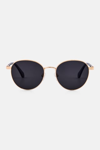 Men 2086712F753M9 Round Sunglasses, Gold