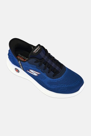 Men Go Walk Anywhere Lace Up Walking Shoes, Blue