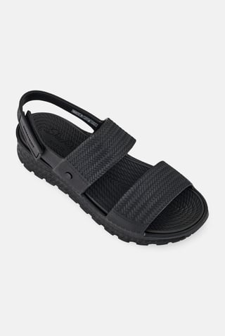 Women Sunny Days Velcro Closure Walking Sandals, Black