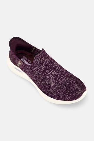 Women Relaxed Fit Slip On Training Shoes, Purple