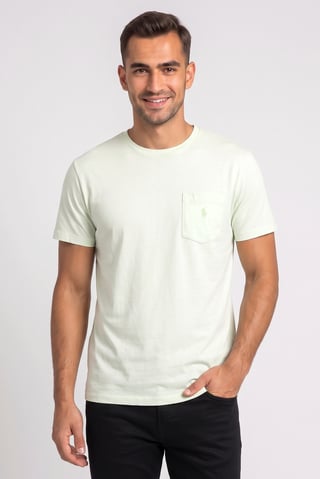 Polo Ralph Lauren Men Crew Neck Short Sleeve Embroidered Logo T-Shirt, Light Green