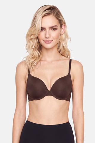 Essentials By Rene Rofe Women 3 Pcs Solid Padded Push Up Bra, Multicolor