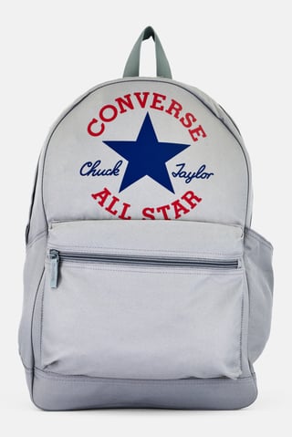 Men Brand Logo Backpack, Grey