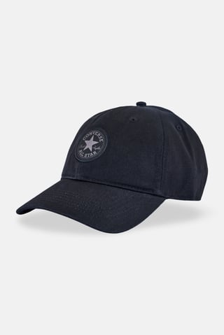 Men Embroidered Logo Adjustable Buckle Closure Cap, Black