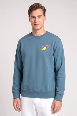 Men Relaxed Fit Long Sleeve Outdoor Sweatshirts, Slate Blue