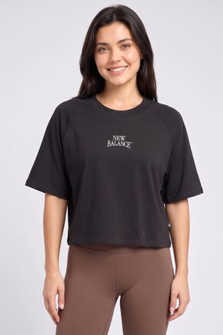Women Sportswear Fit Short Sleeve Outdoor T-Shirt, Faded Black