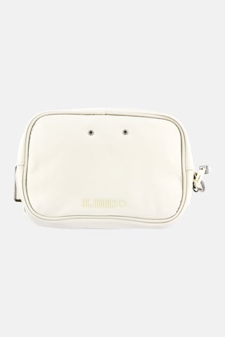 Women Brand Logo Cross Body Bag, Cream