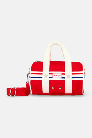 Women Brand Logo Cross Body Bag, Red