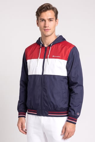 Men Sportswear Fit Hooded Outdoor Jacket, Multicolor