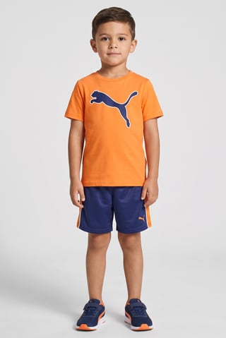 Kids Boy 3 Pcs Brand Logo T-Shirt And Shorts Set, Multicolor
