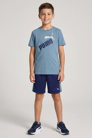 Kids Boy 3 Pcs Brand Logo Short Sleeve T-Shirt And Shorts Set, Multicolor