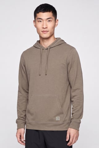 Men Sportswear  Fit Long Sleeve Outdoor Hoodie, Taupe
