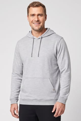 Men Sportswear Fit Long Sleeve Training Hoodie, Light Grey