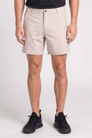 Men Sportswear Fit 8 Inseam Walking Shorts, Light Beige