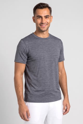 Men 3 Pcs Sportswear Fit Short Sleeve Training T-Shirt, Multicolor