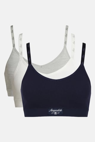 Women 3 Pcs BRand Logo Seamless Padded Comfort Bra, Multicolor