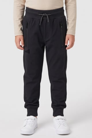 Toddlers Boy Brand Logo Jogger Pants, Charcoal