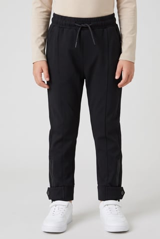 Kids Boy Brand Logo Track Pants, Black