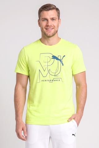 Men Regular Fit Short Sleeve Training T-Shirt, Lime Green