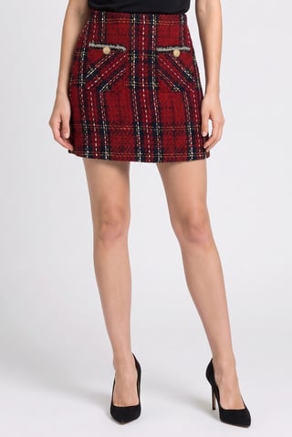 Women Textured Mini Skirt, Multicolor