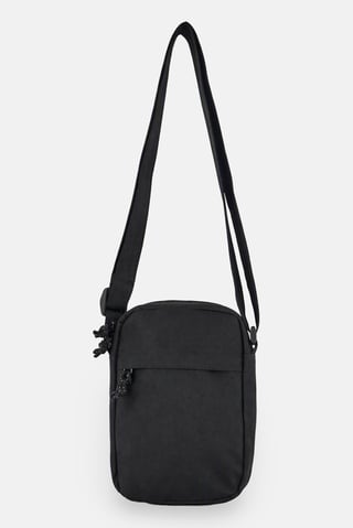 Men Plain Cross Body Bag, Black
