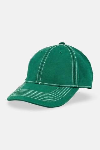 Men Solid Adjustable Cap, Green