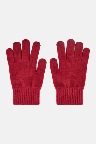 Men Knitted Gloves, Maroon