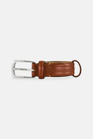 Men Leather Belt, Brown