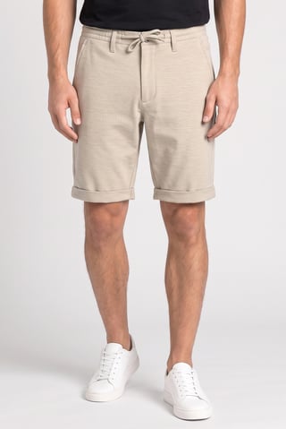 Men Plain Basic Shorts, Beige