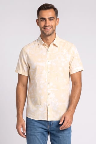 Men Regular Fit Short Sleeve Graphic Print Casual Shirt, Multicolor