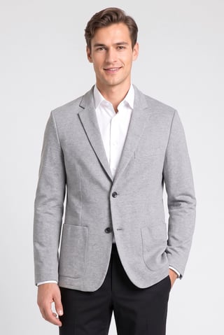 Men Slim Fit Heather Casual Blazer, Grey