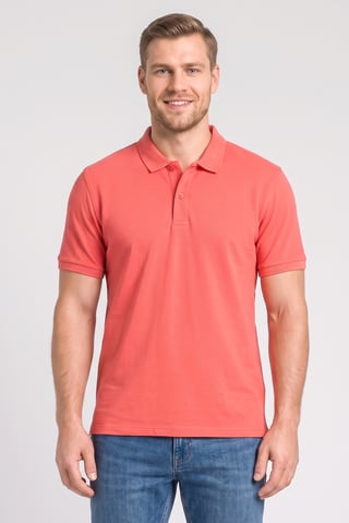 Men Regular Fit Plain Short Sleeve Polo Shirts, Red