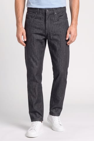 Men Straight Fit Washed Stretchable Jeans, Black