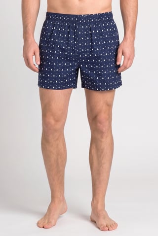 Men Graphic Print Boxer, Navy Blue