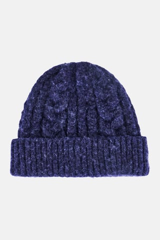 Men Knitted Beanie Hat, Navy