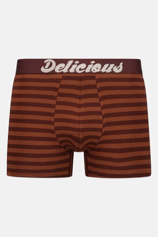 Men 1 Piece Stripe Boxer, Brown