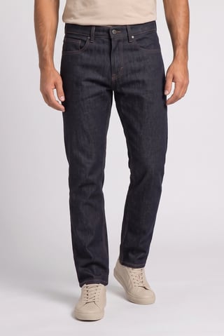 Men Straight Fit Solid Stretchable Jeans, Navy